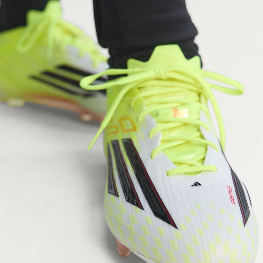 adidas F50 Elite Firm Ground Football Boots JR6457 Unisex Performance Sports Shoes Team Solar Yellow 2 / Core Black / Lucid Red