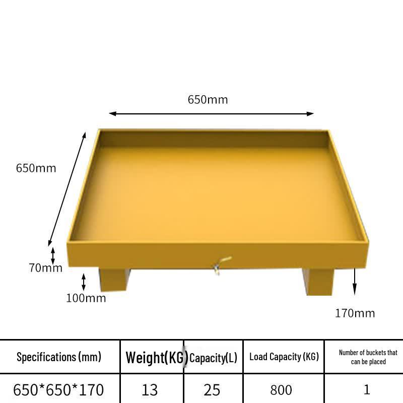 Yueya Industrial Spill Containment Steel Pallet 650x650x170mm