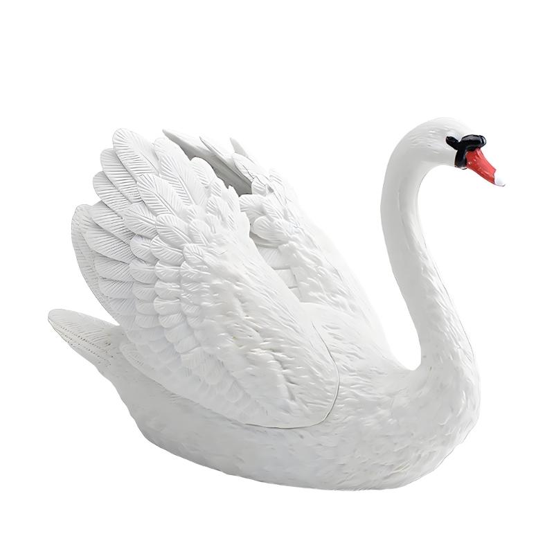 Geese Figurine Realistic Geese Statue Sculpture Farm Animal Model Collections Table Centerpieces Ornament Home Decors