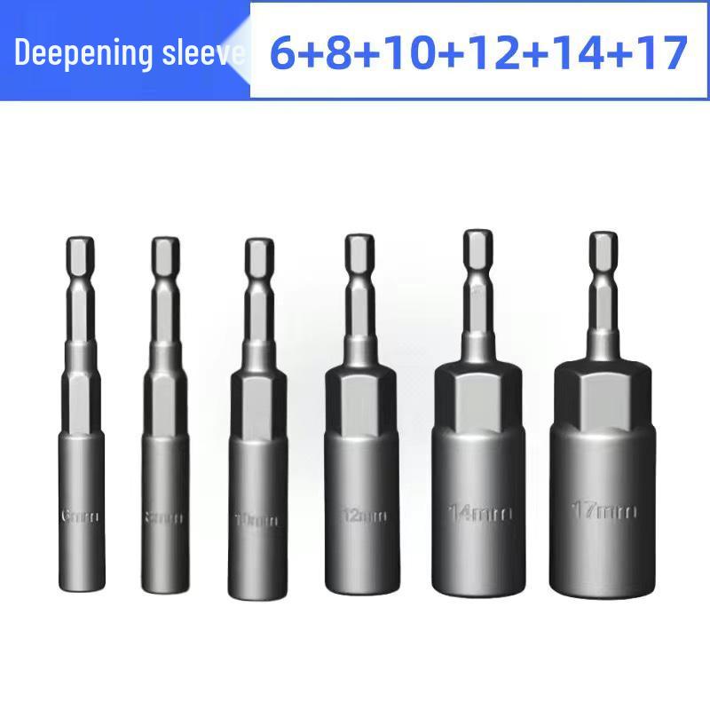 Deep Socket Extension Set for Electric Hex and Pneumatic Drills