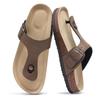 Fashion Kidmi Womens Flip Flop With Adjustable Straps Metal Buckle New Summer Retro Sandals PVC Fashion Slippers Outdoor Beach Slippers