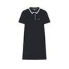 Modern Heritage Fashion Casual Simple Solid Color Polo Short Sleeve Dress Women Dresses Legendary-Blue F11W421311FNV