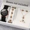 New Women'S Korean Version Of High-End Quartz Watch Simple Classic Silicone Strap Women'S Watch Fashion Set