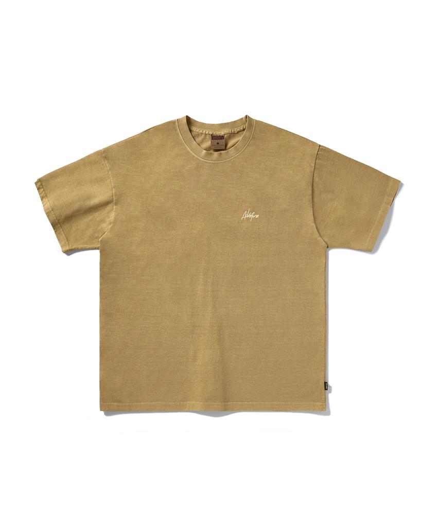 Peullukeu Mountain Adventure Pigment Short Sleeve Tee Mustard Fst729