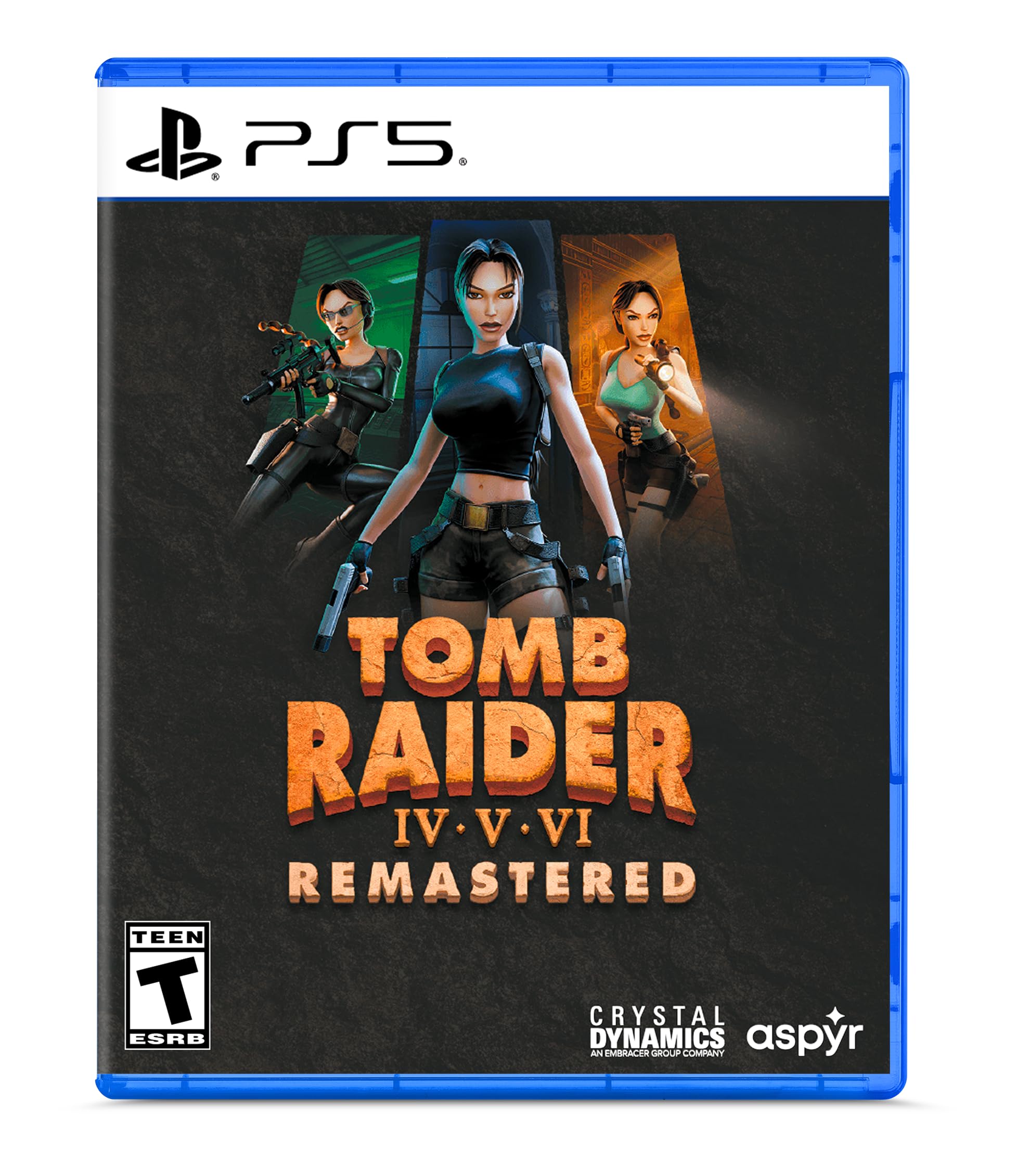 Tomb Raider IV-VI Remastered с Ларой Крофт в главной роли для PS5 Североамериканская версия (Параллельный импорт) синий
