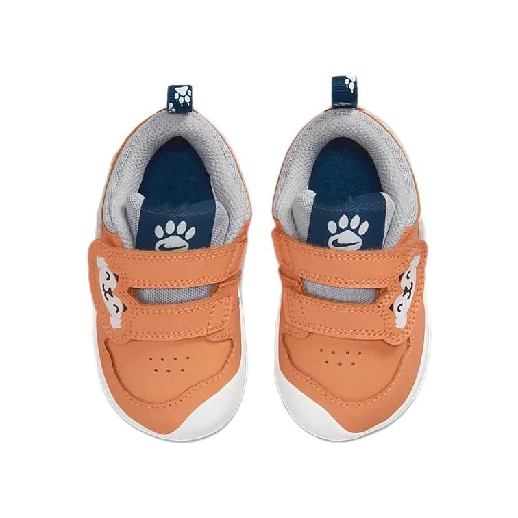 Nike Pico 5 Little Leather Durable Low-Top Sports Casual Shoes Baby Sneakers White Orange DQ8371-800