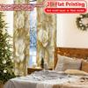 2D Flat Printing  2pcs Elegant Drapery Modern Minimalist Curtains Versatile 100% Polyester Curtains Decorations For Home Perfect