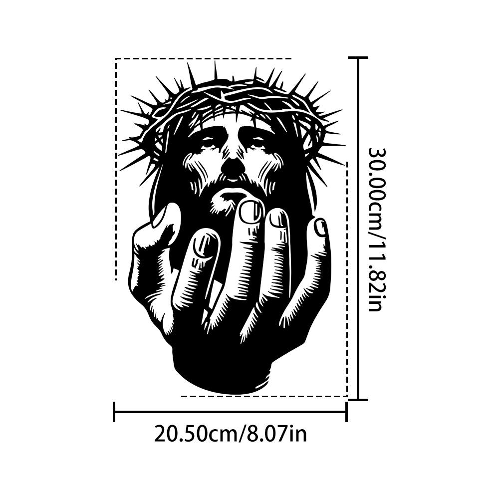 

1pc Black Religious Metal Wall Art for Thanksgiving Christmas, Spiritual Home Decor for Hallway Kitchen Bathroom Bedroom, Christian Plaque Gift 12in