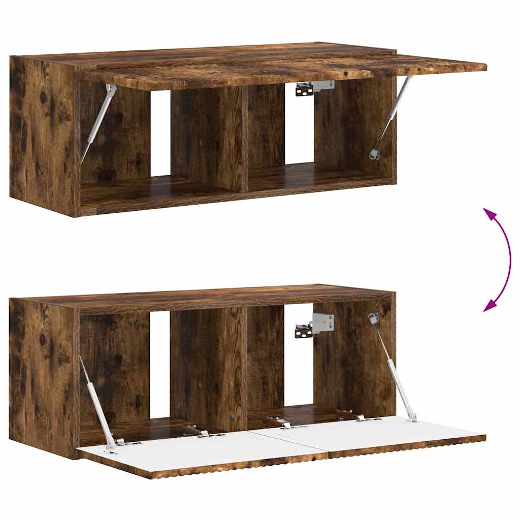 Wall Mounted TV Cabinet Smoked Oak 78.5 x 31 x 29.5 cm