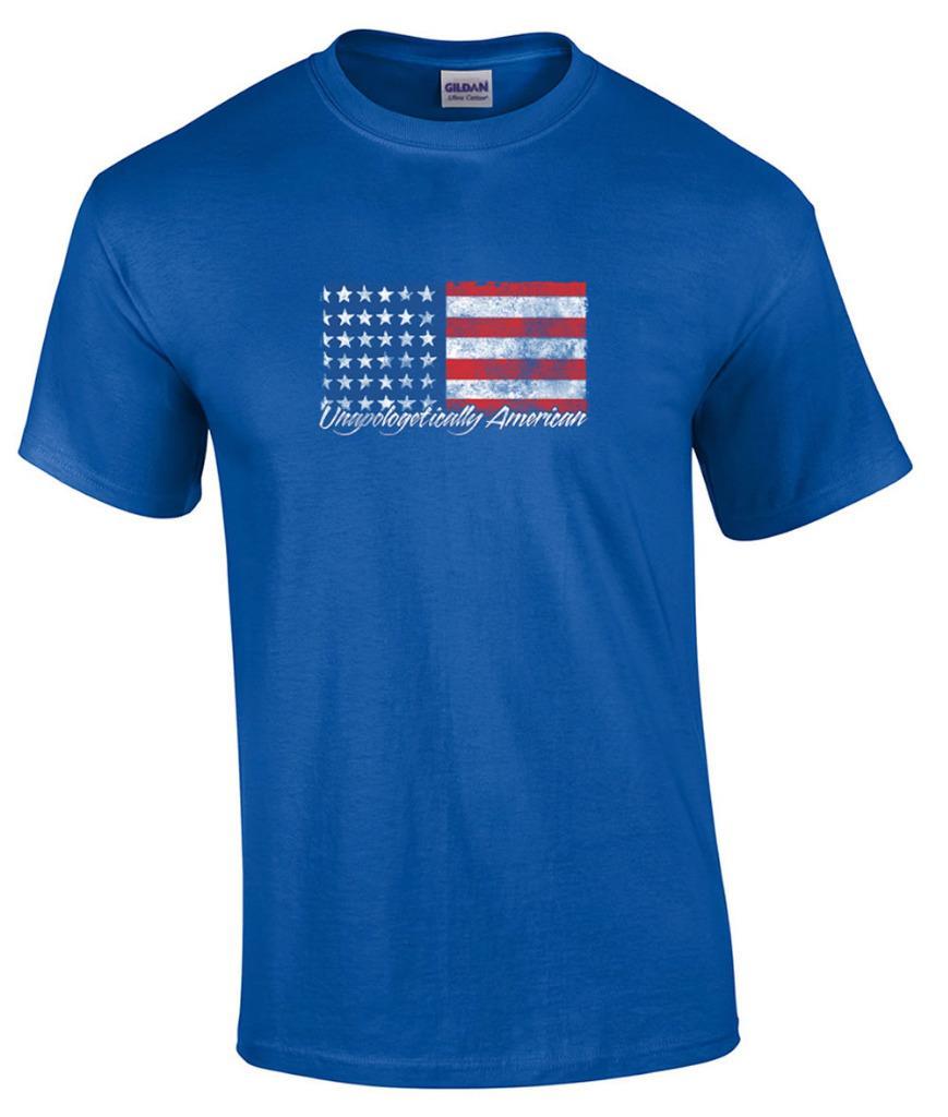 Unapologetically American Flag Political Distressed T-Shirt XXXXL