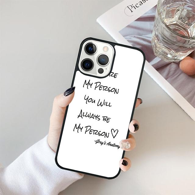 Greys Anatomy You're My Person Phone Case Cover For iPhone 17 Air 15 16 14 13 12 Pro Max 11 Pro Max Plus Coque