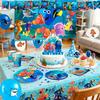 Décorations d'Anniversaire Dessin Animé, Décorations de Fête Dessin Animé & Vaisselle de Fête Dessin Animé - Bannière d'Anniversaire Thème Dessin Animé, Ballon, Assiette, Nappe Etc.