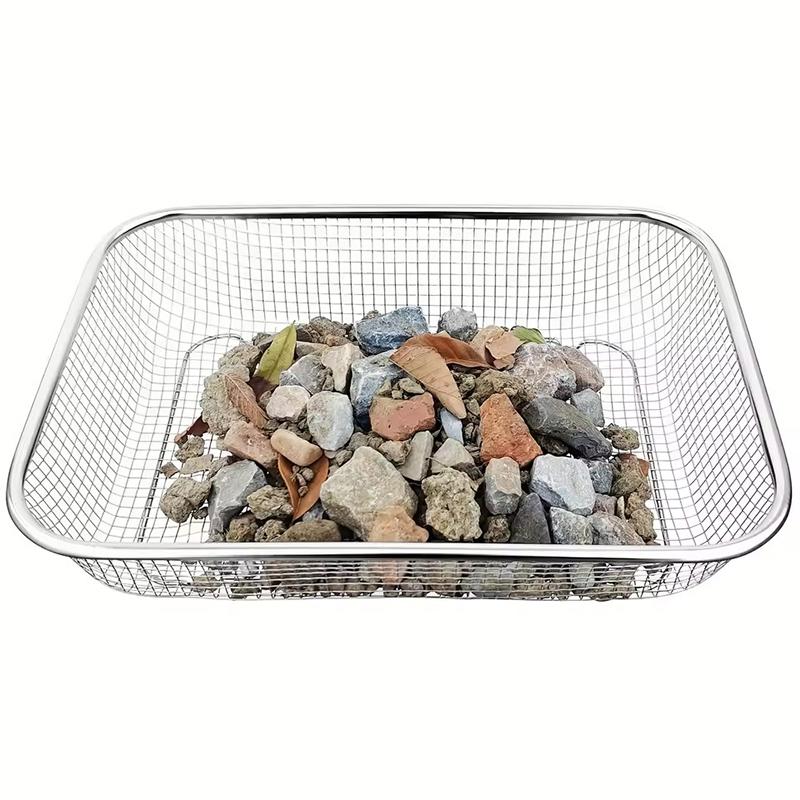Malla Tamizadora de Suelo de Acero Inoxidable Filtro de Arena y Roca Herramienta de Jardinería Compacta Tamizador de Compost para Mezcla de Suelo