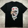 2025 Wo's Schwarzes Rundhals-Kurzarm-T-Shirt aus 100% reiner Baumwolle mit personalisiertem modischem Hip-Hop-Paar-Outfit