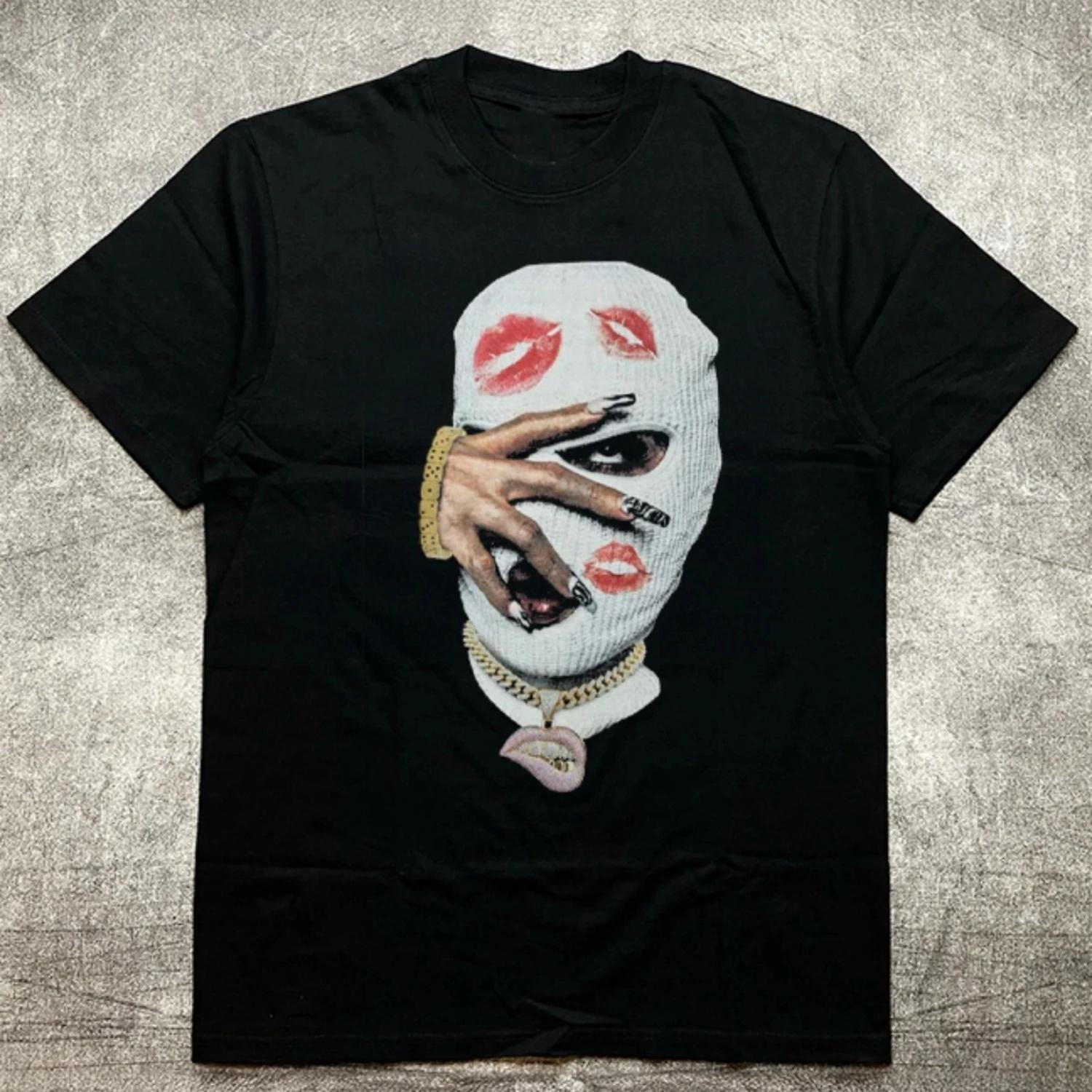 

2025 Wo s Black Crew Neck Short Sleeves 100% Pure Cotton T - Shirt with Personalized Fashionable Hip-hop Couple Outfit S чёрный