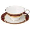 Noritake Hemingway Maroon Bone China Cup and Saucer Both Coffee and (for Tea), 220cc, Y59587/4733