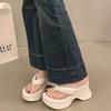 9Cm Thick-soled Small Man High-heeled Sandals Women's Summer Wear 2025 New Women's Wedge Heel Flip-flops Women's Shoes