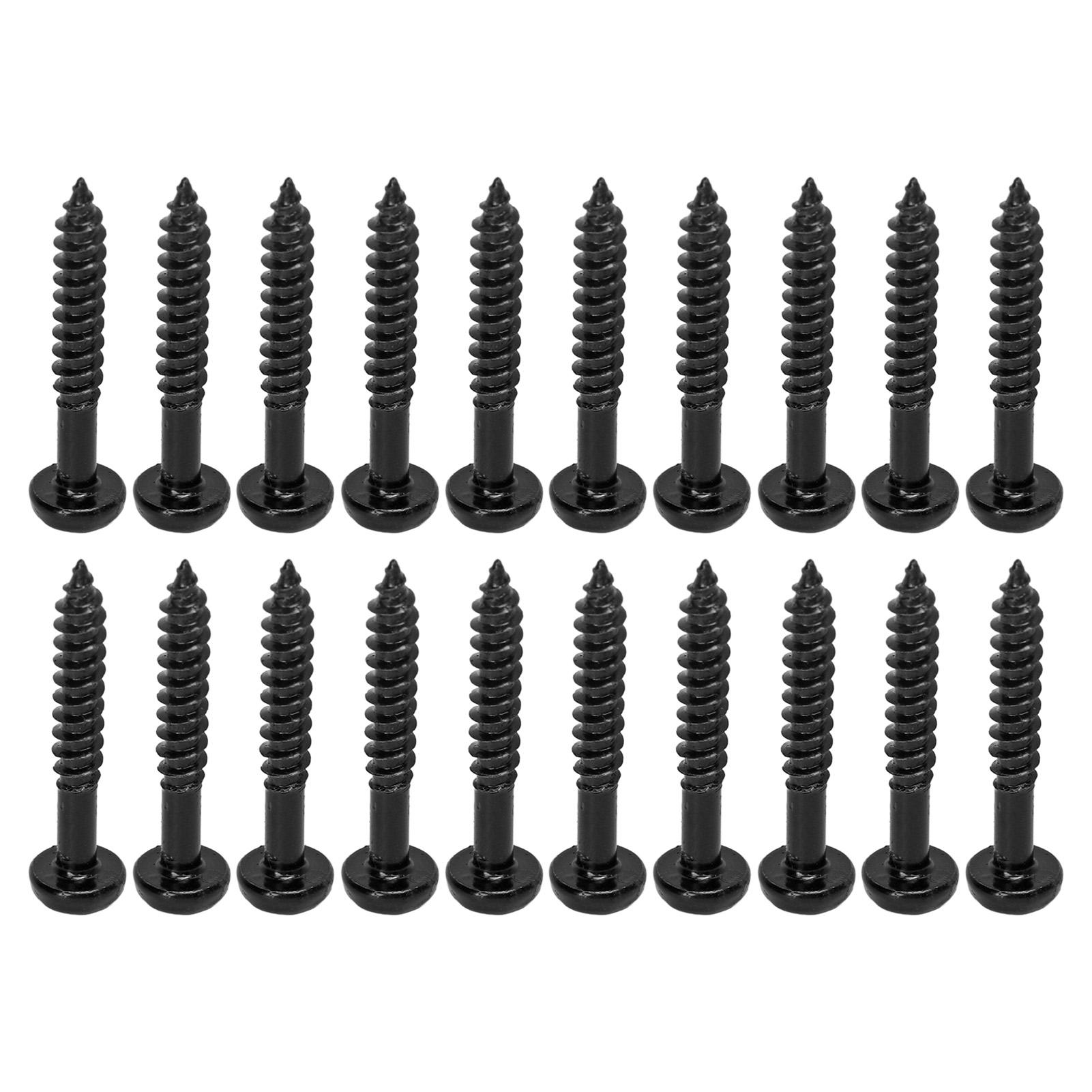 

20 шт. монтажные винты для звукоснимателя, металлические высокопрочные сменные винты для электрогитары, бас-гитары чёрный