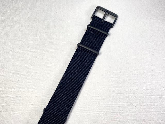 L0FP02CM0 SEIKO 5 Sports 22mm Nylon Band Black with and Via (Compatible SBSA025/ SBSA101/ 4R36-07G0 Others) (Ships Nekoposu)