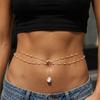 Boho Imitation Pearl Body Chain for Women Summer Beach Bikini Sexy Tassel Waist Belly Chains Party Holiday Jewelry Accessories