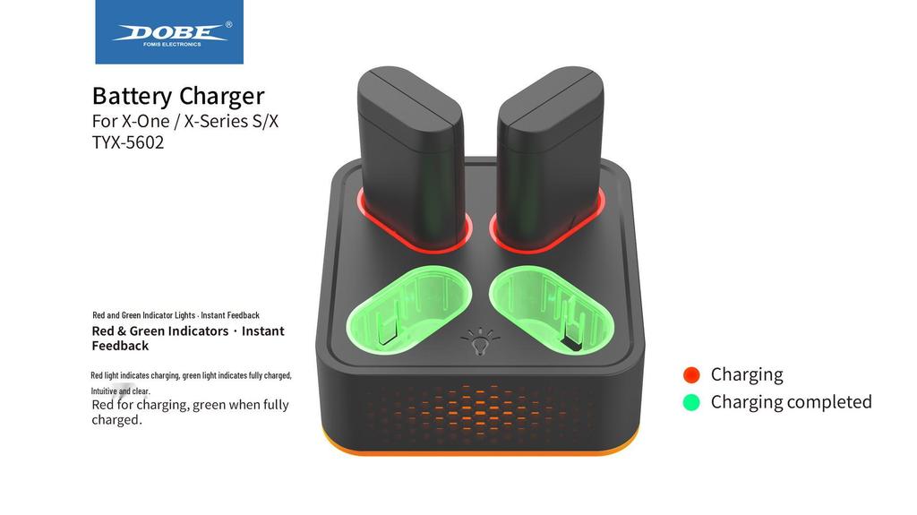 XBOX Series/One Controller Portable Battery Pack & Charging Dock with 4 Batteries.