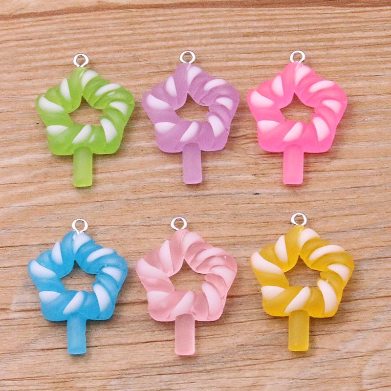 10Pcs 37 Styles Mix Fruit Animals Popsicle Candy Resin Earring Charms Diy Findings Keychain Bracelets Pendant For Jewelry Making