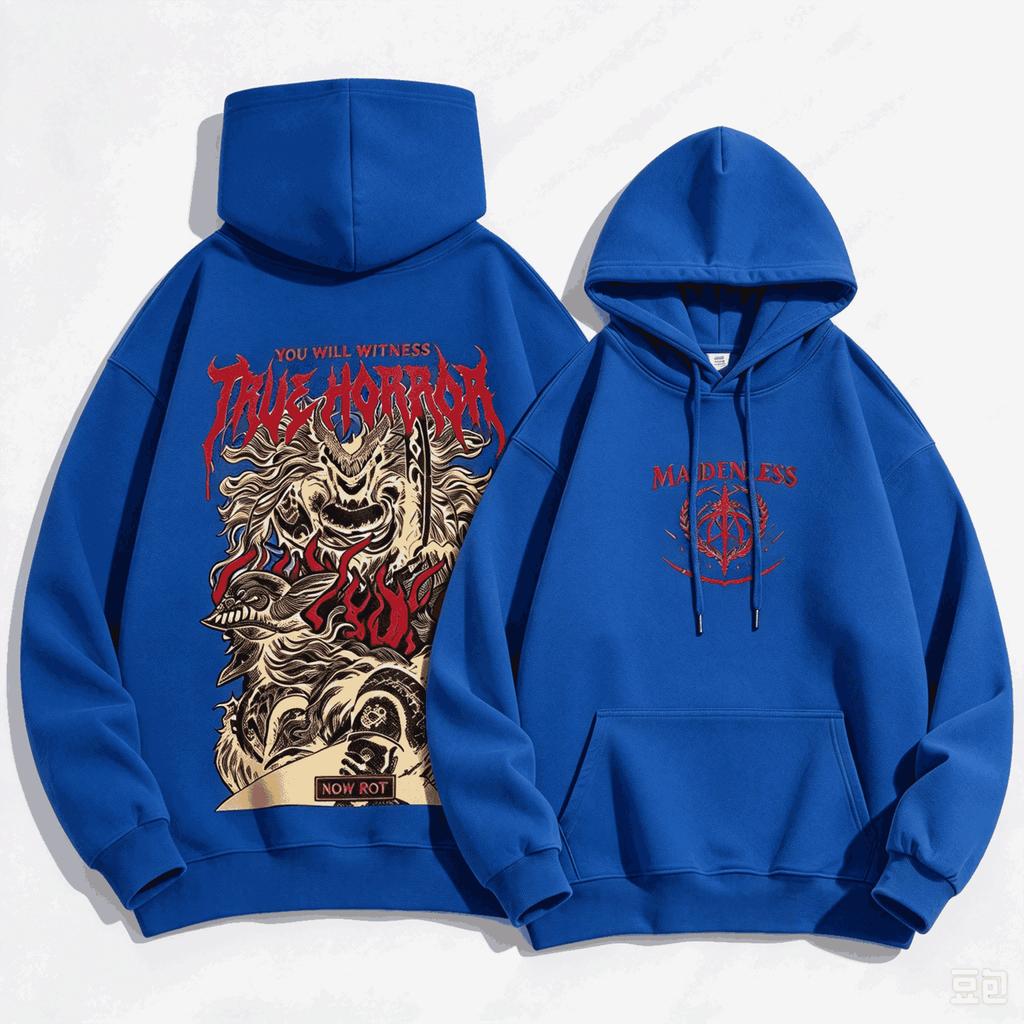 Elden Ring Grafické Mikiny Podzim Zima Pánské Manga Vintage Oversized Unisex Streetwear Trendy Sportovní Grafika Y2k Krátký Rukáv Klasické