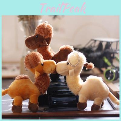 Cute Plush Camel Keychain Short Plush Stuffed Animal For Kids With Beaded Chain