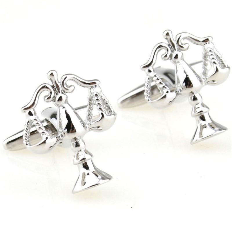 

Tianping Libra Cufflinks Smooth Metal Sleeve Studs Men s French Shirt Cuff Buttons Pure Natural белый