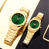 Men's and Women's Watches, Simple Classic Blue-green Couple Quartz Watches