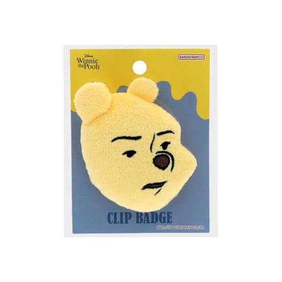 Sun-Star Stationery Winnie the Pooh Disney Goods Clip Badge Stuffed Animal Clip Badge Frowning Face S3626342