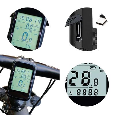 Computador de Bicicleta Sem Fio Tela de 2,4 Polegadas Odômetro de Ciclismo com Luz de Fundo Velocímetro Sem Fio Recarregável para Bicicleta de Estrada MTB