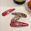 8pcs/set Leopard Print Hair Clips for Women Girls Vintage Geometric Star BB Clips Bangs Hairpins Barrettes Hair Accessories Set