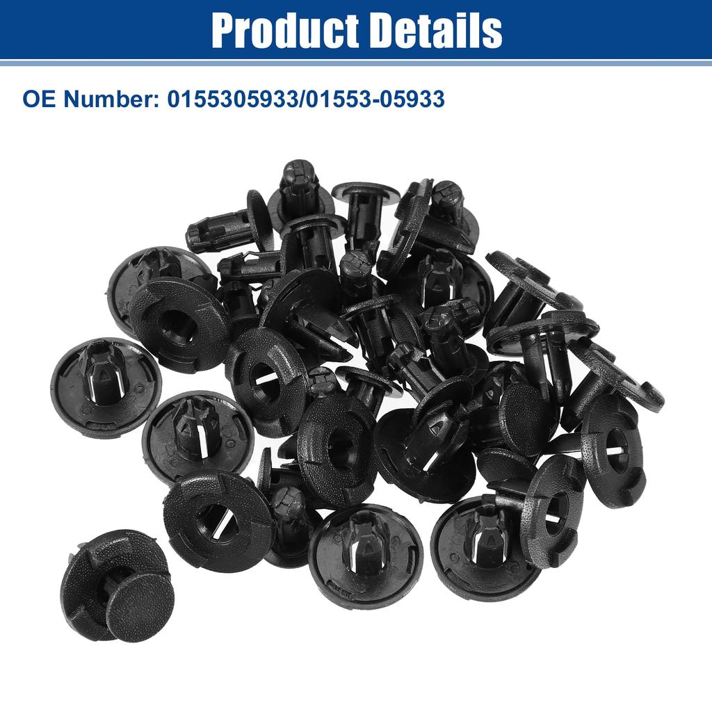 ACROPIX Infiniti Compatible EX35 2003-2012 Bumper Cover Push Type Retainer Clip 0155305933/01553-05933 - Pack of 20