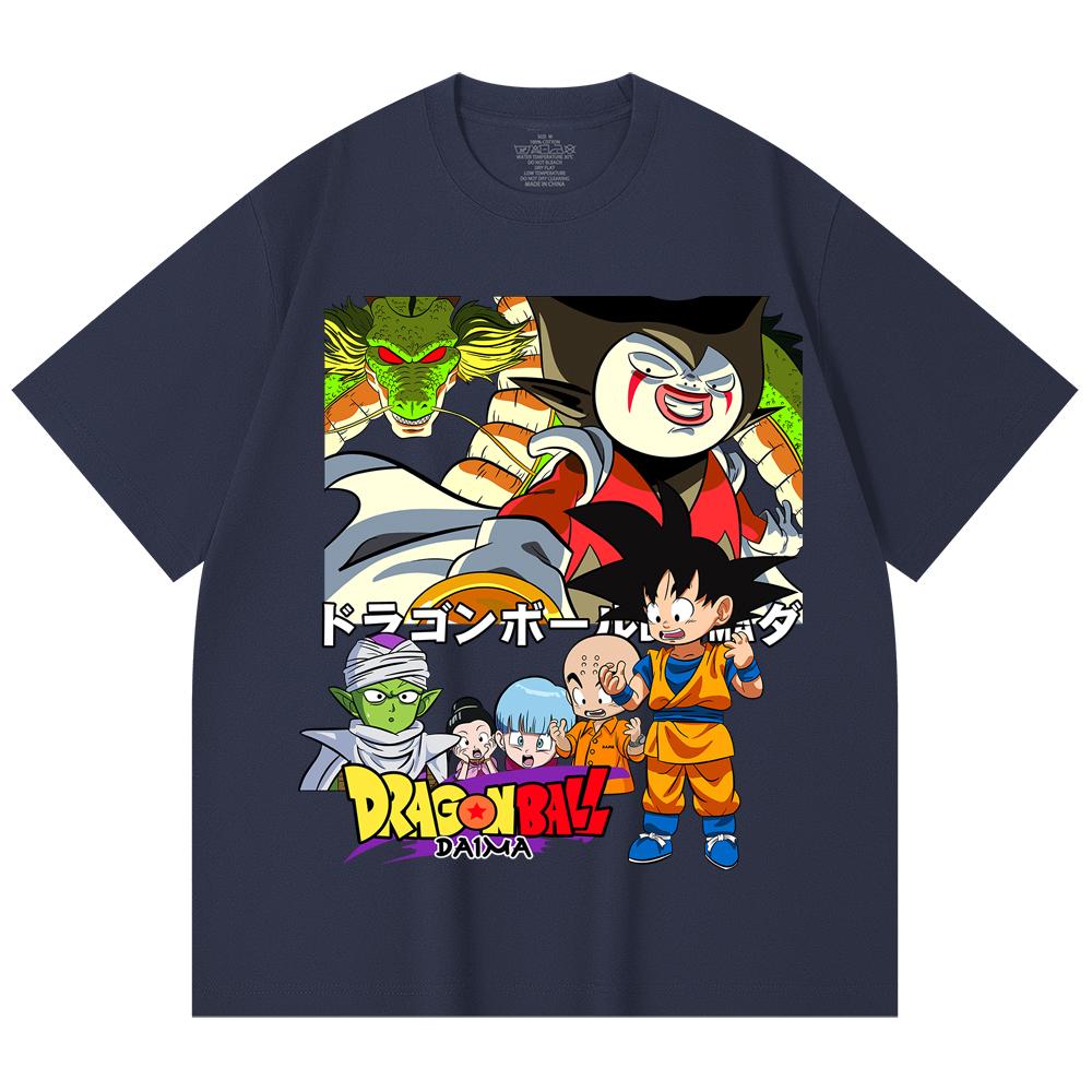230 Gsm 100% Cotton Dragon Ball V19 Daima Print Unisex Heavy Cotton T Shirt