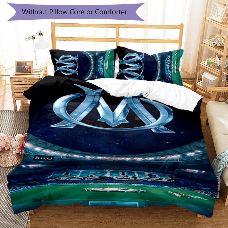 Marseilles 3pcs Bedding Set Duvet Cover Closure Includes 1 Duvet Cover & 2 Pillowcases for All Seasons Bedroom Home Dorm Decor