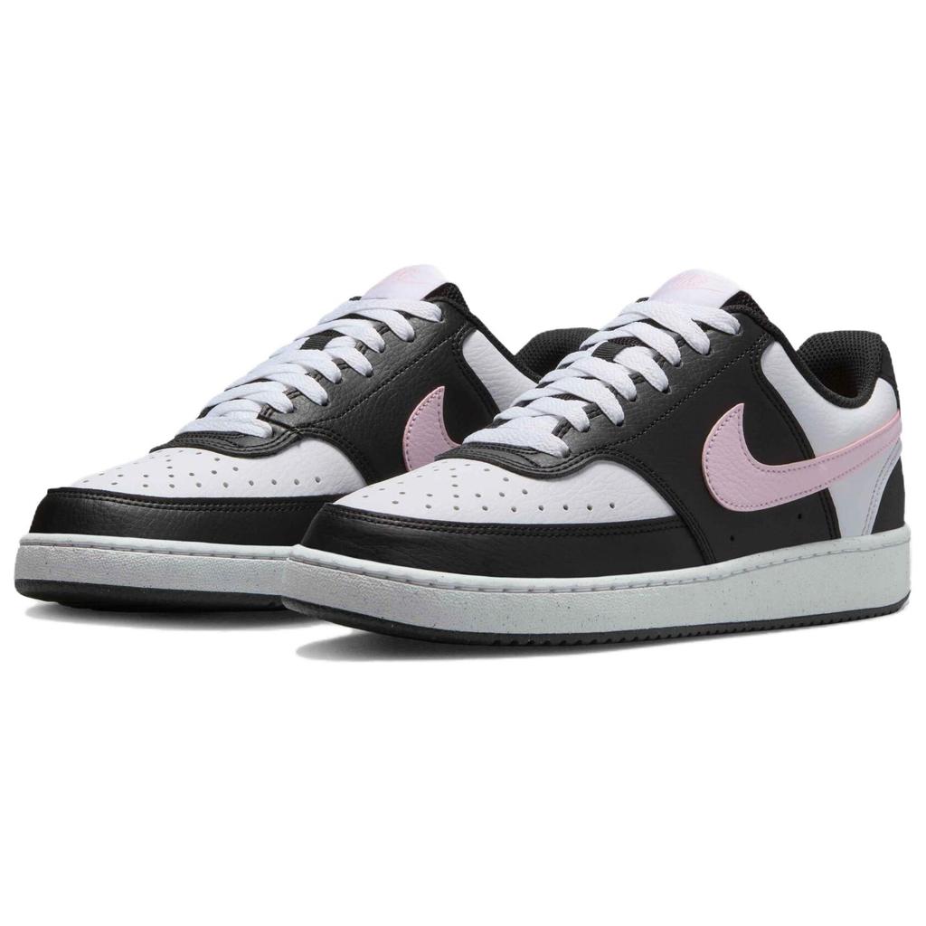 Nike Court Vision Low Next Nature Preto Branco Rosa Espuma Tênis Femininos DH3158-008
