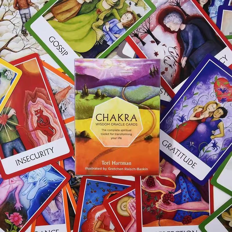 Tarotová karta CHAKRA PDF Oracle Cards Věštění pro osobní použití Hrajte hry Stolní hru