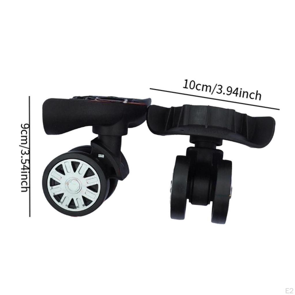 1 Pair Luggage Suitcase Wheels Lightweight Repair Parts Silent Sturdy Multipurpose Easily Install