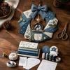 Dekorativer Stoffkranz Bausatz Weihnachten DIY-Set, Patchwork Anfängerfreundlich Handgemachtes Feiertagsbasteln Personalisiertes Türdekor Dekoration Set für