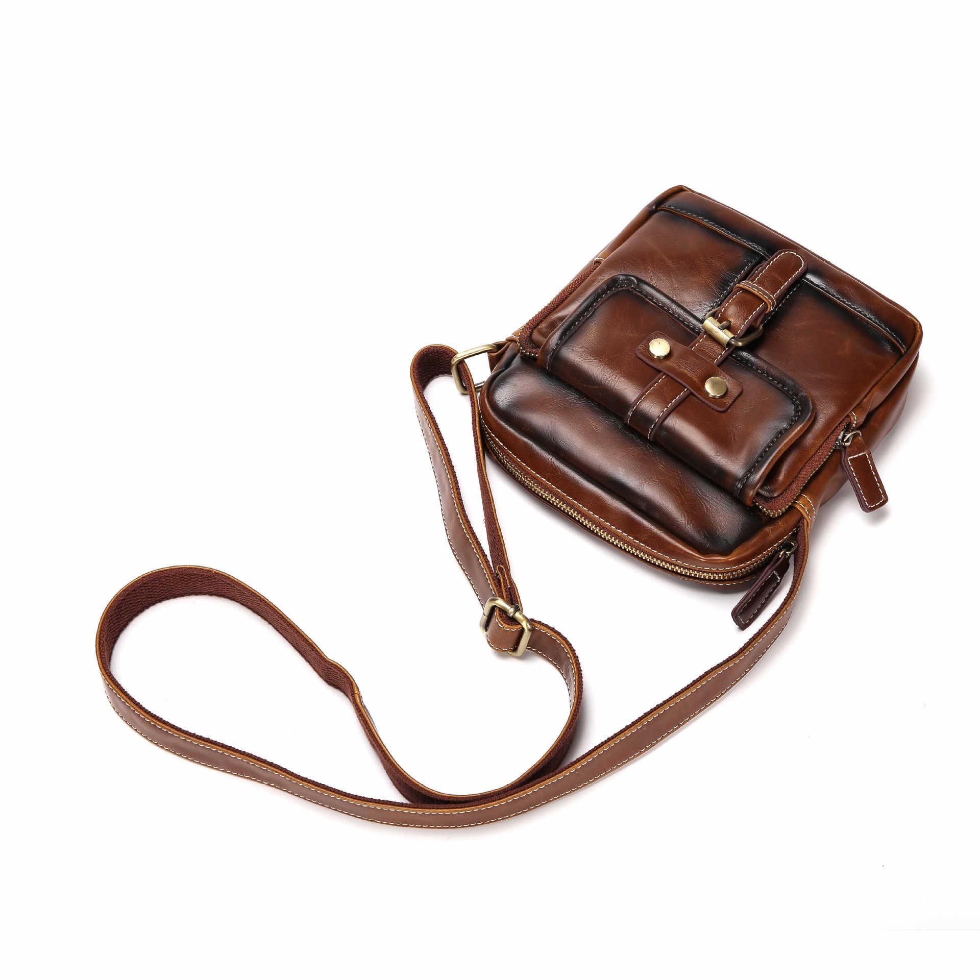 Мужская мягкая искусственная кожа Мужская сумка через плечо для ноутбука — фото 8