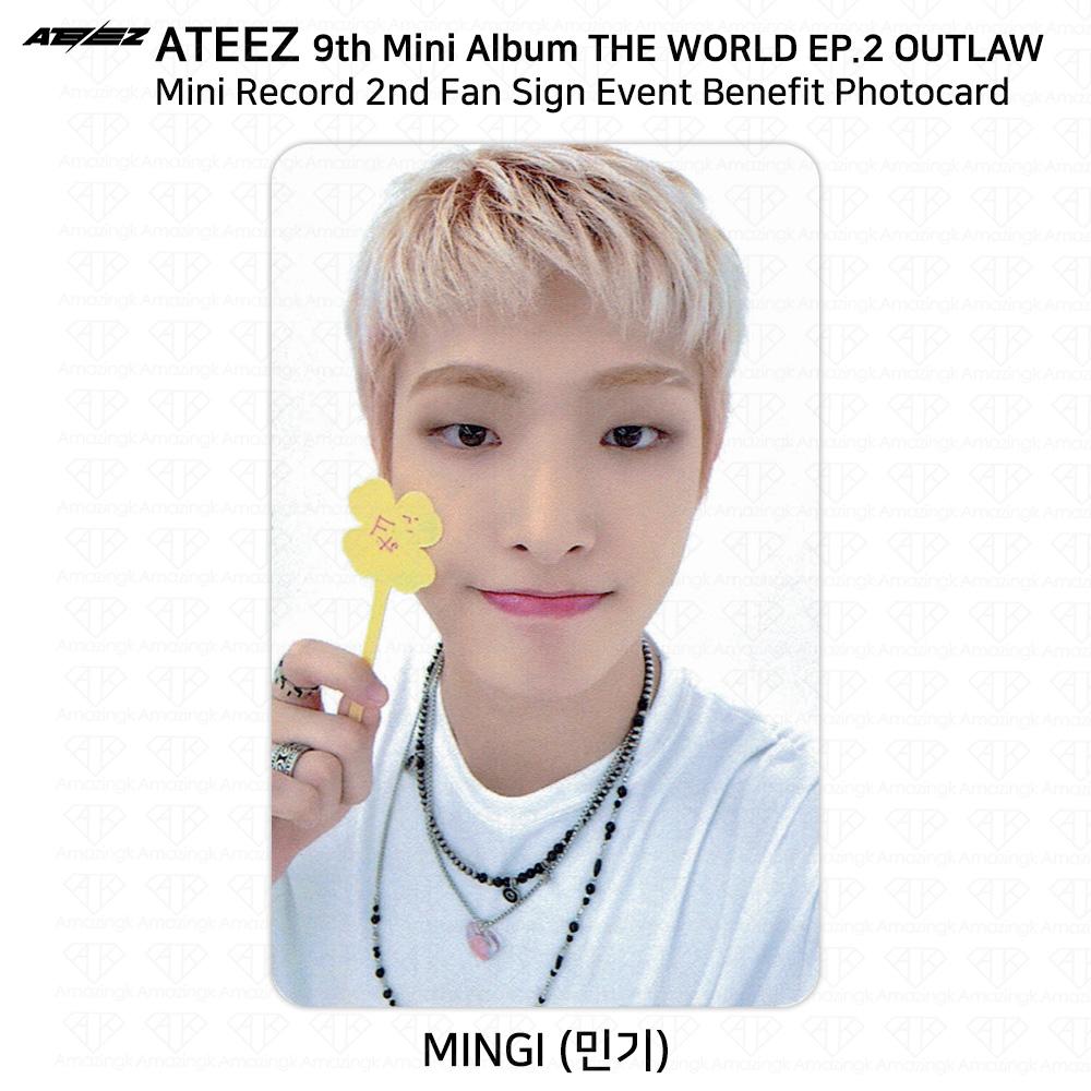 ATEEZ THE WORLD EP.2 OUTLAW Fan Sign Event Benefit Photocard Minirecord Everline
