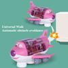 Avión eléctrico de juguete con luz musical, rotación de 360 grados, evitación de obstáculos inteligente, juguete de avión acrobático para niños pequeños, regalo para niños y niñas