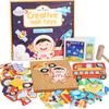 Holz-Klopfpuzzle Kinderspielzeug Kork Holzhammer Klopfnagel Universum Verkehr Tierpuzzle Lernspielzeug Set
