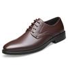 Old man head men's shoes new business casual dress leather shoes single shoes lace cowhide gentleman retro dress leather shoes