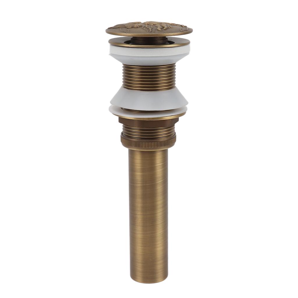 Bathroom Kitchen Sink Drain All Copper Pop Up Sink Drain Non Leakage Stable Sink Drain Hole Free