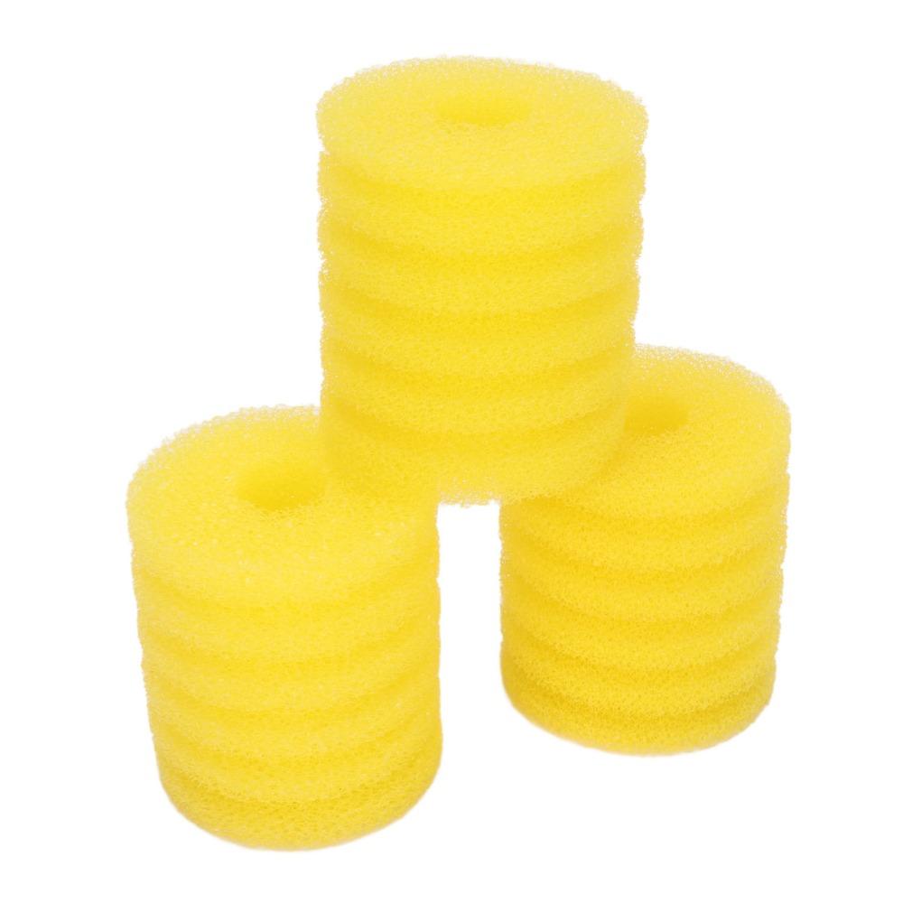 3Pcs Set Cylindrical Shape Fish Tank Filter Sponge Sponge Cylindrical Filter Sponge Aquarium
