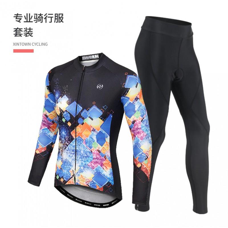 Womens Cycling Long Set Breathable Jersey Bib Shorts Lightweight Performance Ride Wear