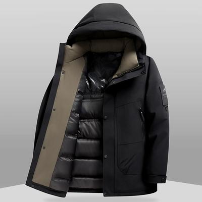 Down Jacket New Casual Fashion Workwear Outdoor Men's and Women's Same Style Down Jacket Stand Collar Hooded Windproof Jacket