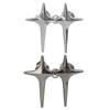 4pcs New Fashion Cross Star Waist Buckle Adjustable Pants Clips Waist Tightener No Sewing Metal Button Snaps for Jeans Decor
